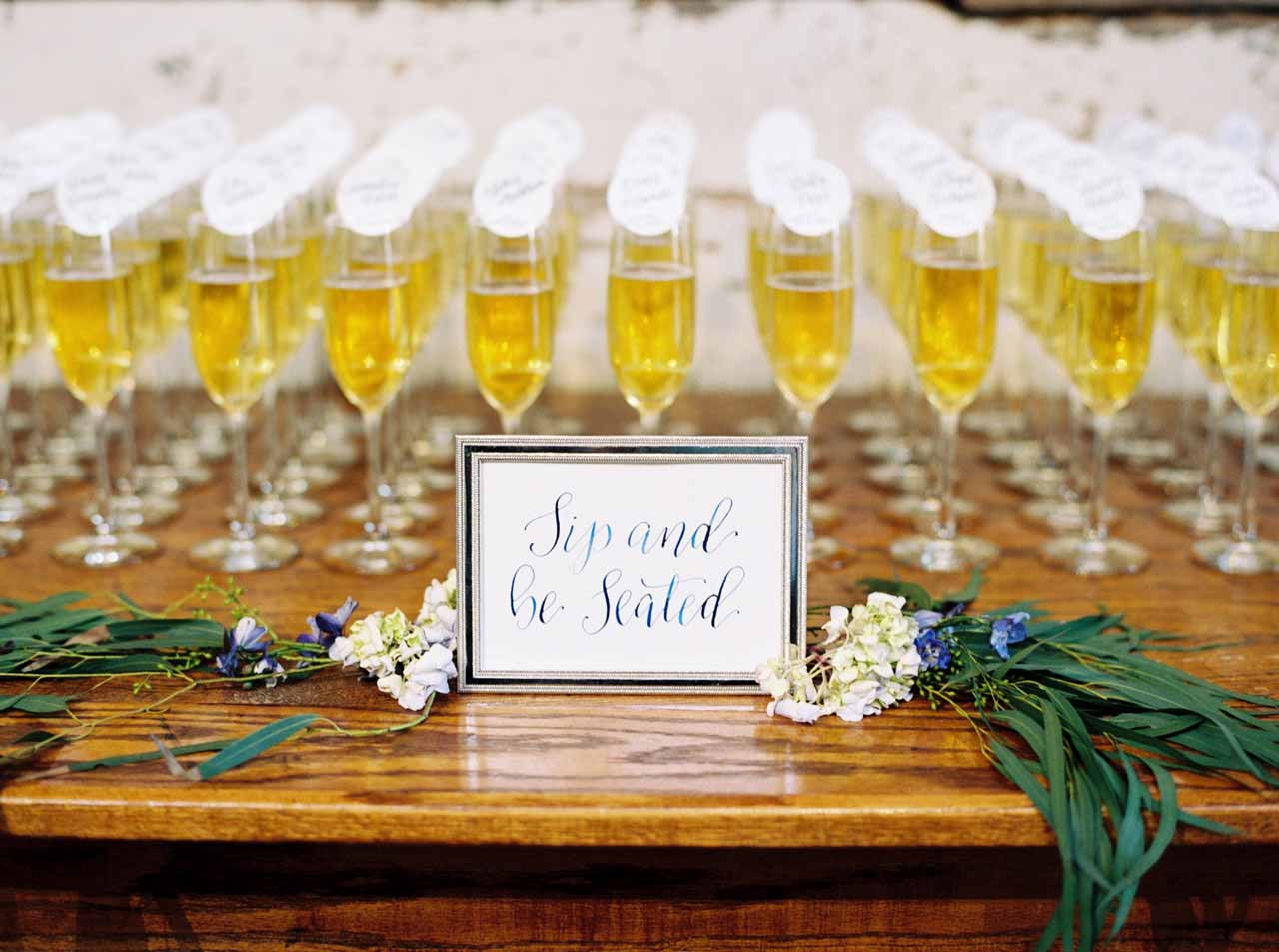 Table Escort Cards You can Eat (or Drink)