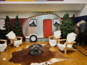 Large room view of Vacation Bible School decorations in Columbia, MD
