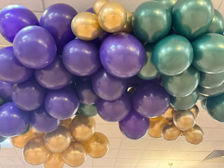 Overhead view of the prom ballroom setup in Frederick, MD